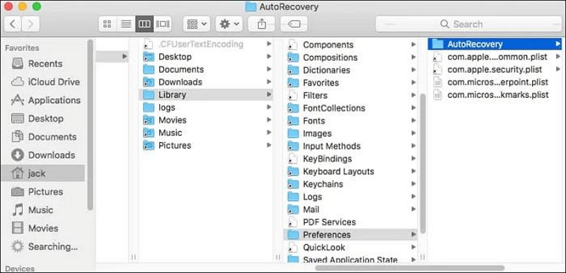 autorecovery folder | recover unsaved word documents on mac