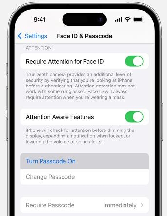 tap Turn Passcode On | Reset iPhone Passcode Without Data Loss