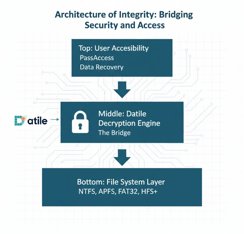 Architecture of intergrity bridging security and access