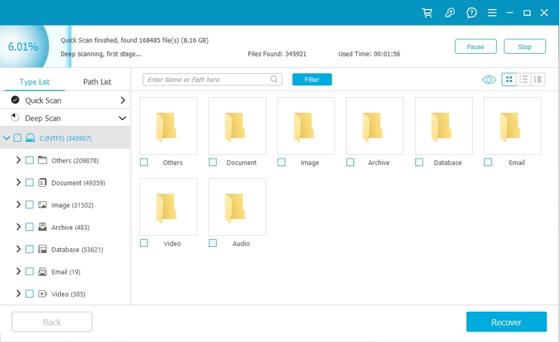 Deep Scan | recover deleted files on mac