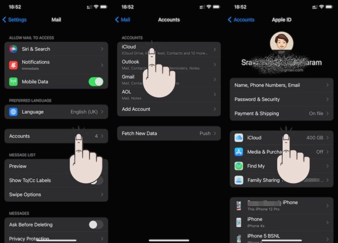 choose your account | iPhone Deleted Email Recovery