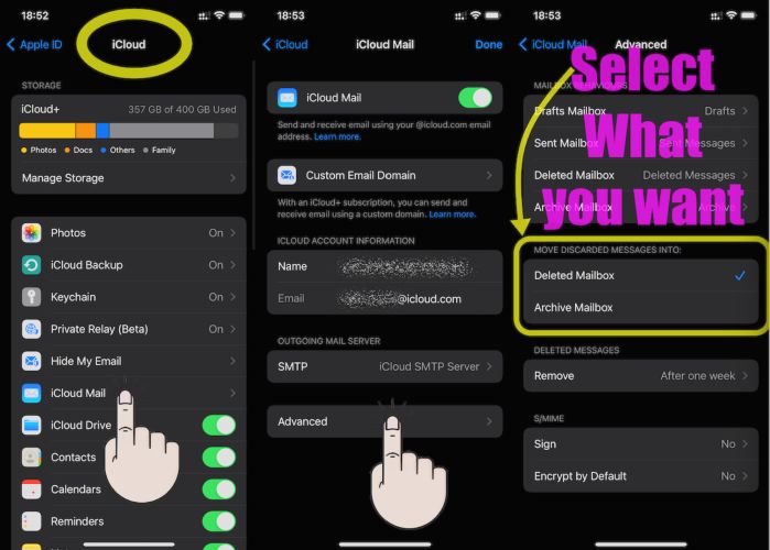 set Deleted Mailbox | iPhone Deleted Email Recovery