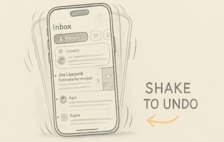 shake iPhone | iPhone Deleted Email Recovery