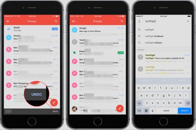select Undo | iPhone Deleted Email Recovery