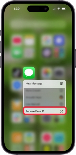 tap Require Face ID | Turn Off Face ID for Messages