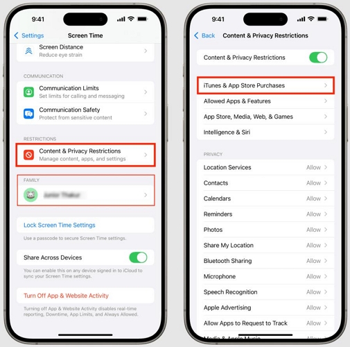 set Don't Require | Download Apps with Face ID