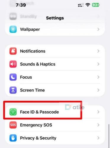 select Face ID & Passcode | Download Apps with Face ID