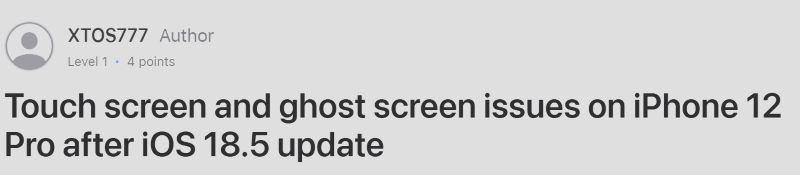 iOS bugs | iPhone Ghost Touch
