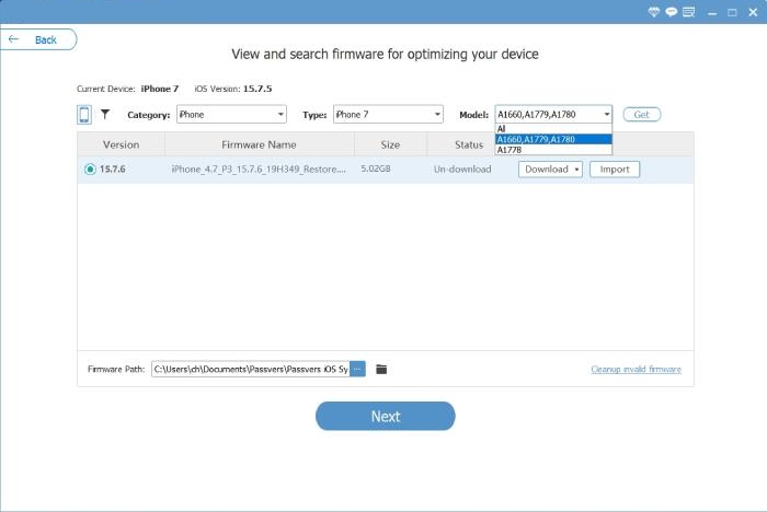 click Next | iPhone Blue Screen of Death