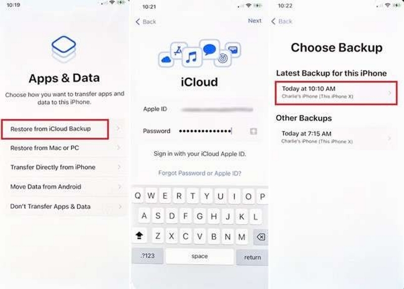 select a backup | recover deleted snapchat memories