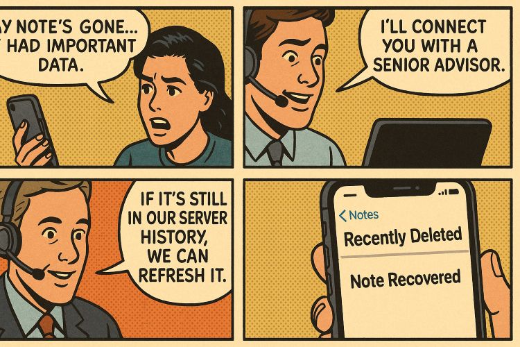 contact Apple Support | Recover Deleted Notes iPhone