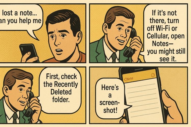 share notes again | Recover Deleted Notes iPhone