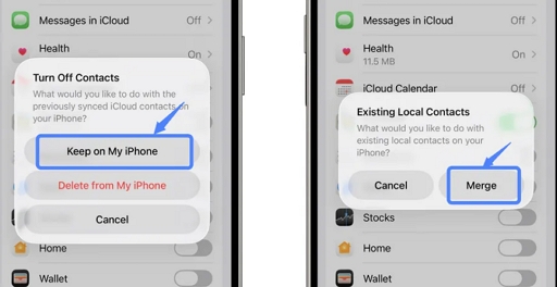 choose Merge | Recover Deleted Voice Messages on iPhone