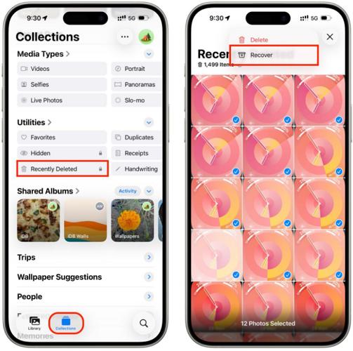 choose Recover | Recover Deleted Videos from iPhone