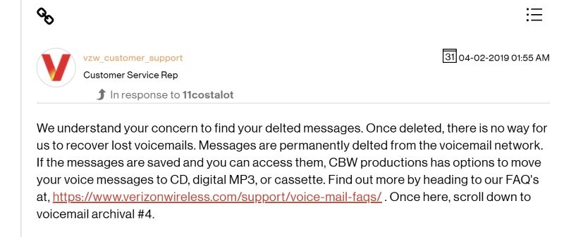 gone voicemail | Recover Deleted Voice Messages on iPhone