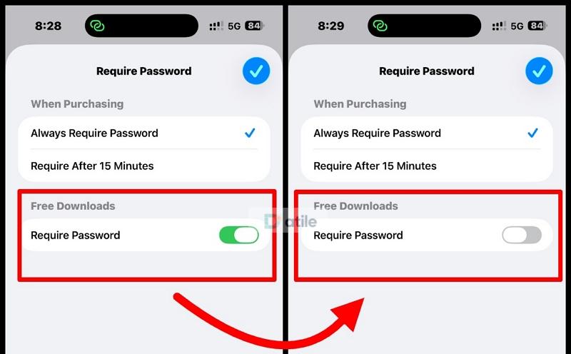 exit Settings | Download Apps with Face ID