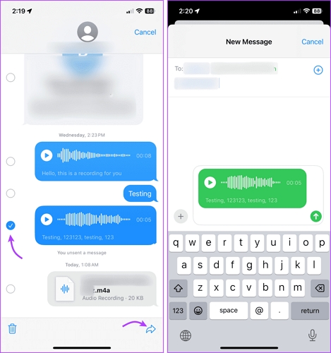 resend audio messages | Recover Deleted Voice Messages on iPhone