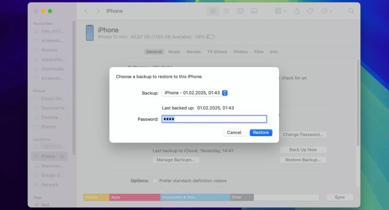 hit Restore | Recover Deleted Photos from iPhone