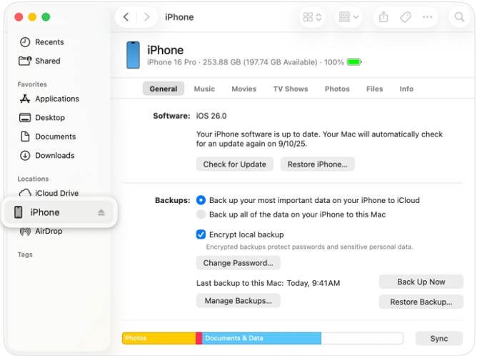 locate iPhone in iTunes | Recover Deleted Voice Messages on iPhone