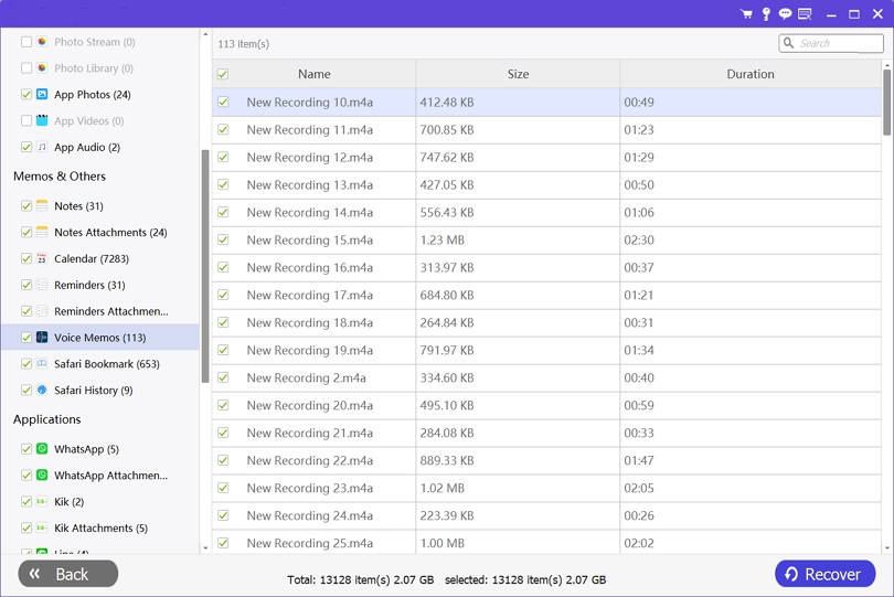press Recover | Recover Deleted Voicemails on iPhone