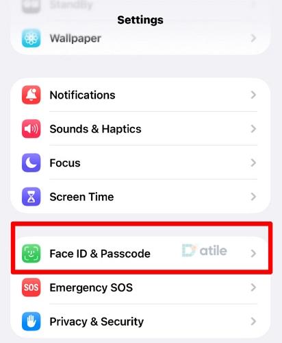 choose Face ID & Passcode | Download Apps with Face ID