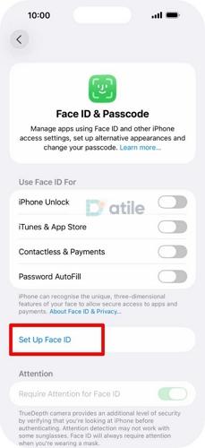 hit Set Up Face ID | Download Apps with Face ID