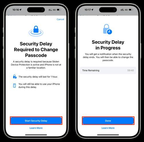 security delay | Turn Off Biometrics on iPhone