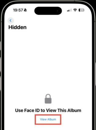 tap View Album | Recover Deleted Videos from iPhone